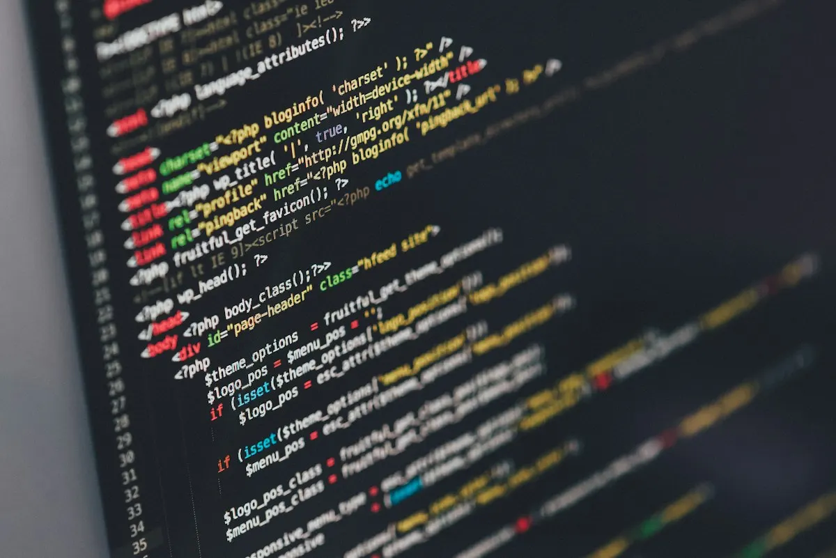 Source code displayed on a computer screen